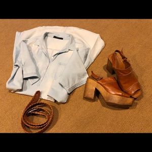 Bundles. Dress shirt , belt and Topshop booties